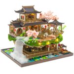 Spilay DIY Miniature House Kit, Fairyland Miniature Dollhouse Kit with Music Box, Mini House Building Kit Book Nook for Adult, Creative Bookshelf Decoration & Unique Gift