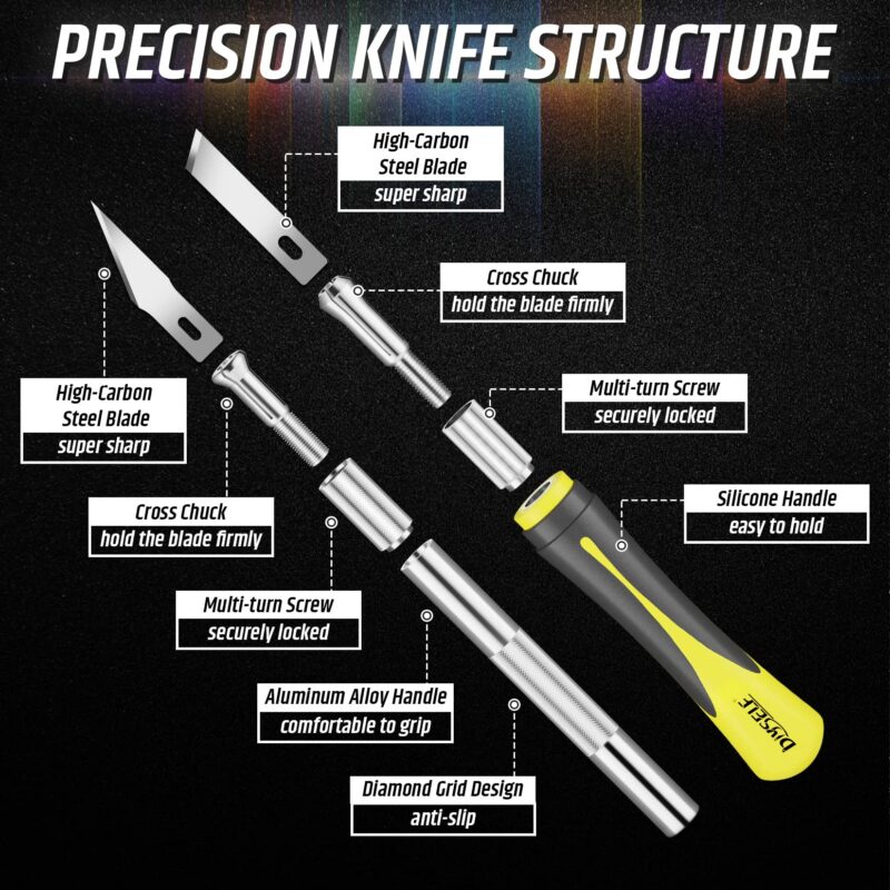 16-Piece Precision Hobby Knife Set with Case