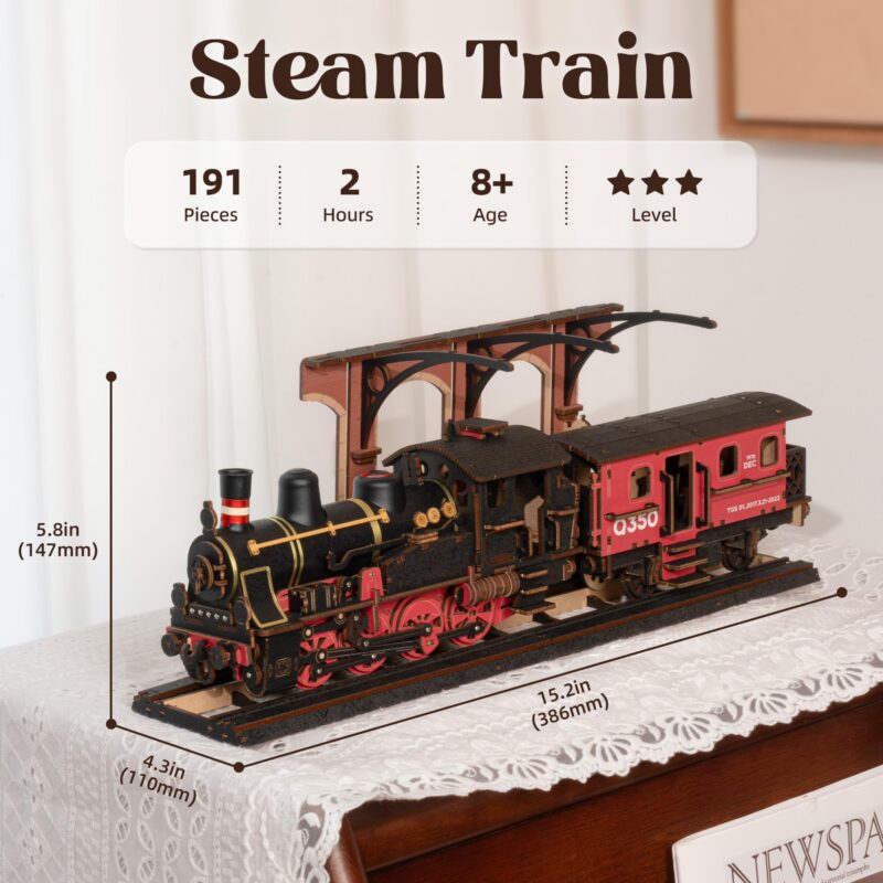 Cutebee Steam Journey 3D Wooden Puzzle