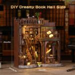 3dvase 3D Wooden DIY Book Nook Kit with LED Light