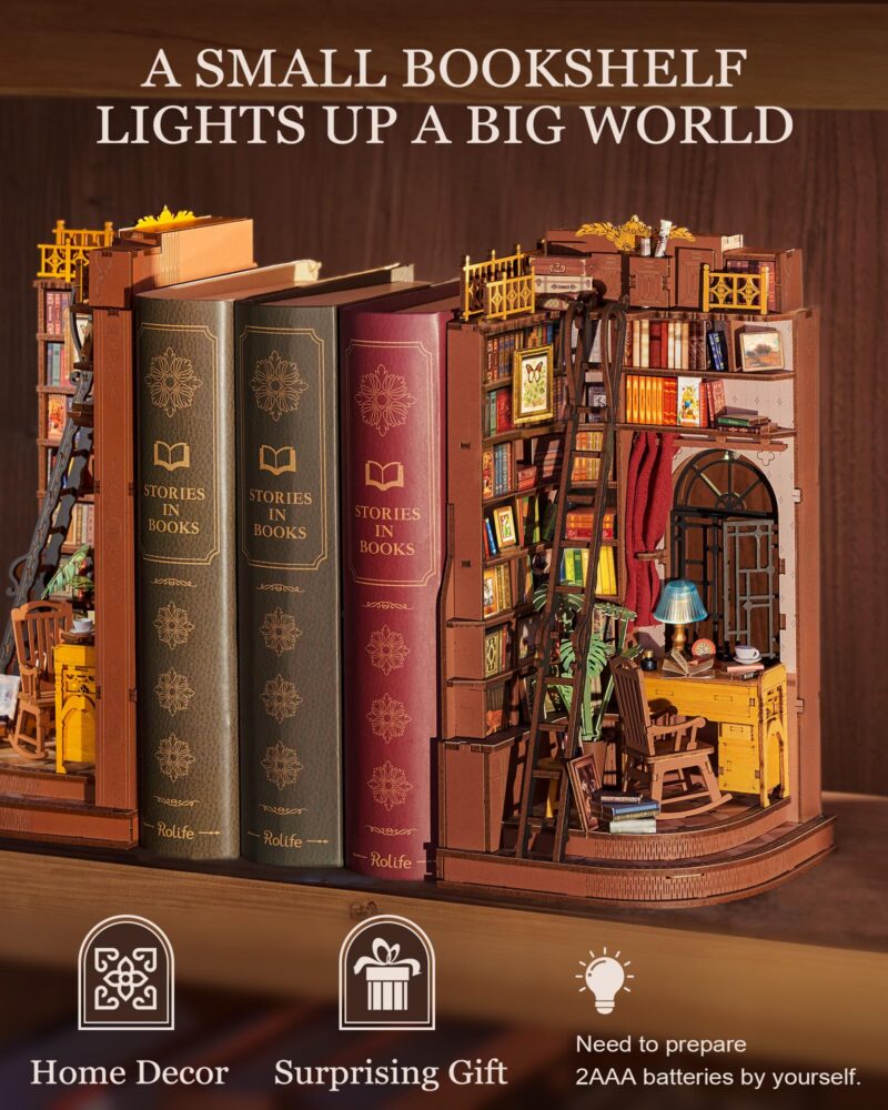 Rolife Silent Corner Study DIY Book Nook Kit