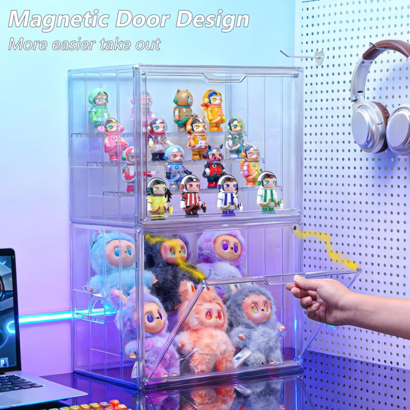 4-Layer Acrylic Display Case with Magnetic Door