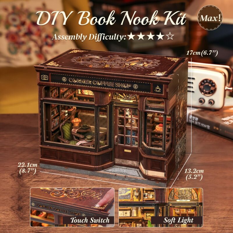 Cutebee Corner Coffee Shop DIY Book Nook Kit