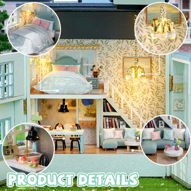 Flever Warm House DIY Dollhouse Kit with Furniture
