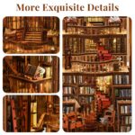MiniCity Abbey Library DIY Book Nook Kit with LED