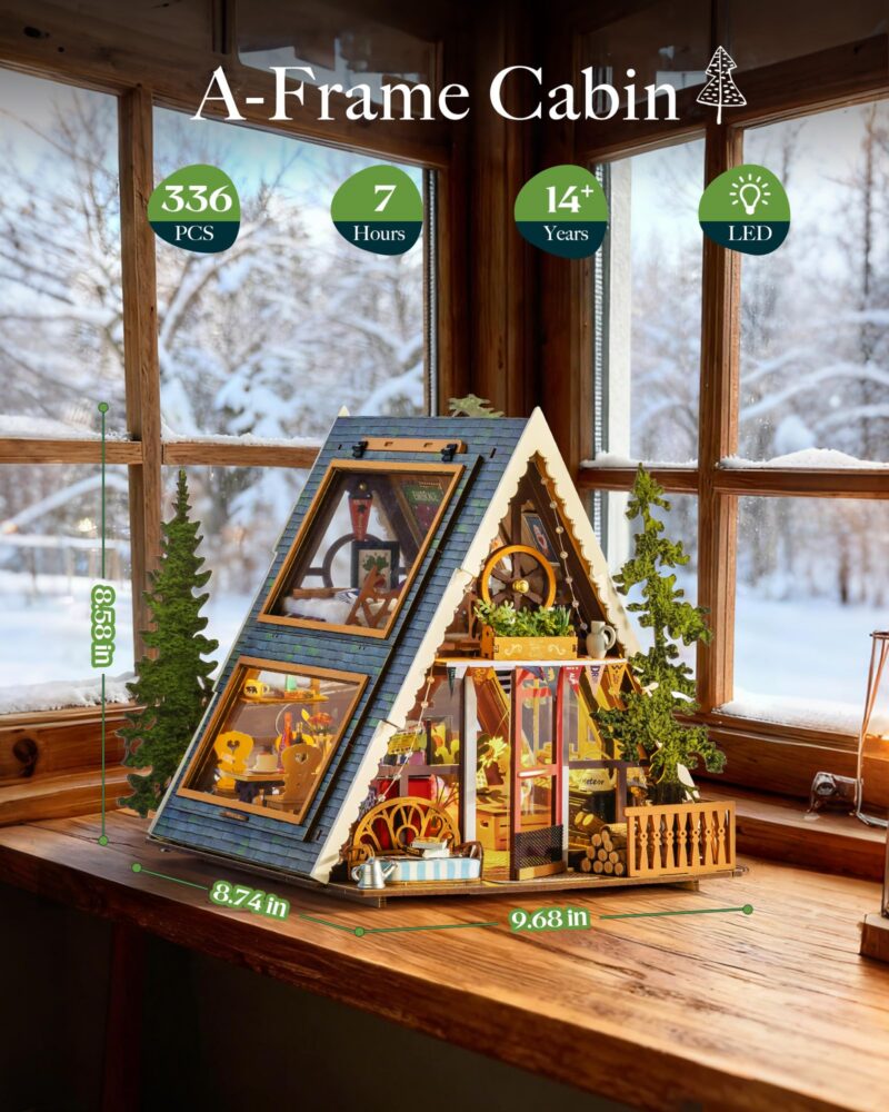 Rolife A-Frame Cabin DIY Miniature House Kit