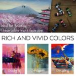 36-Color Acrylic Paint Set with 12 Brushes (55 Pcs)