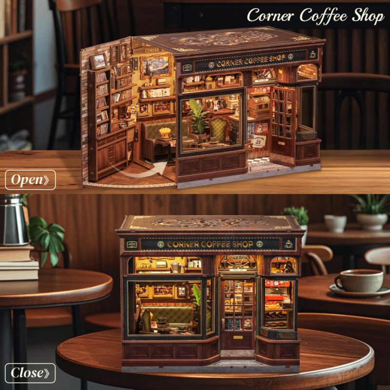 Cutebee Corner Coffee Shop DIY Book Nook Kit