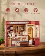 Rolife Vintage French Dessert Shop DIY Miniature House Kit with LED