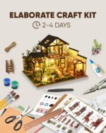 Flybean Japanese House DIY Miniature House Kit with LED