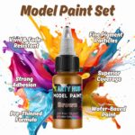 20-Color Model Paint Set with Brushes
