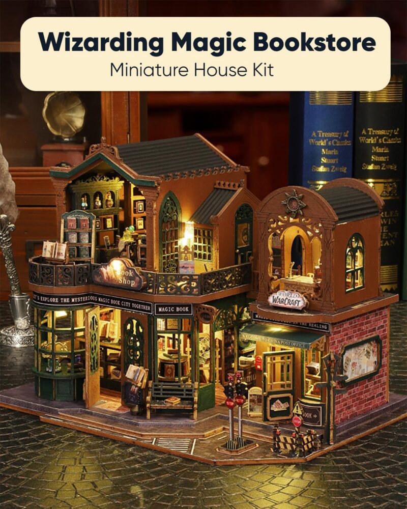 Flybean Magic Book Shop DIY Miniature House Kit