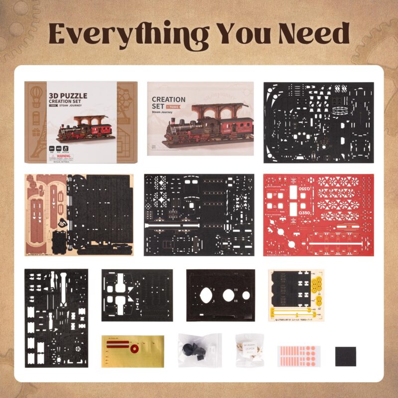 Cutebee Steam Journey 3D Wooden Puzzle