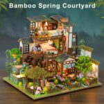 Isseve Bamboo Spring Courtyard DIY Miniature House Kit