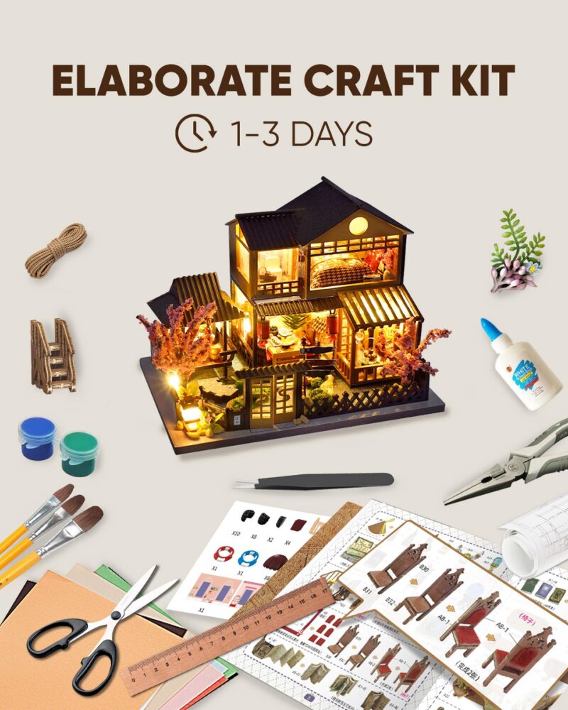 Flybean Japanese Garden House DIY Miniature House Kit