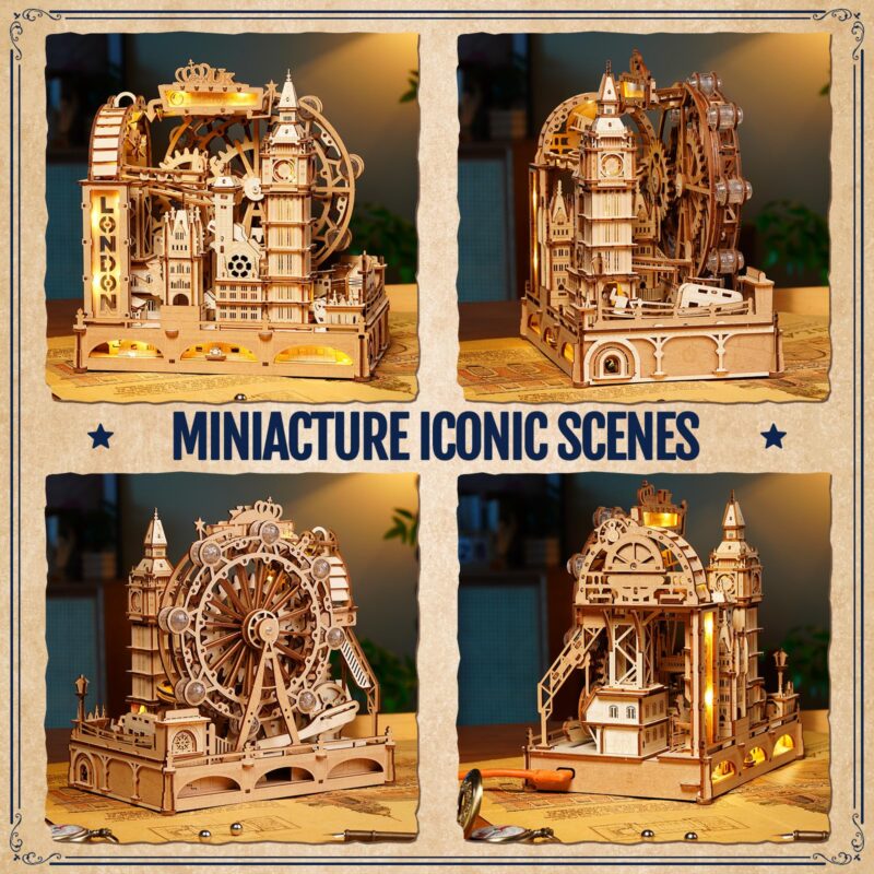 Rokr Marble Travel London 3D Wooden Puzzle (431 Pcs)