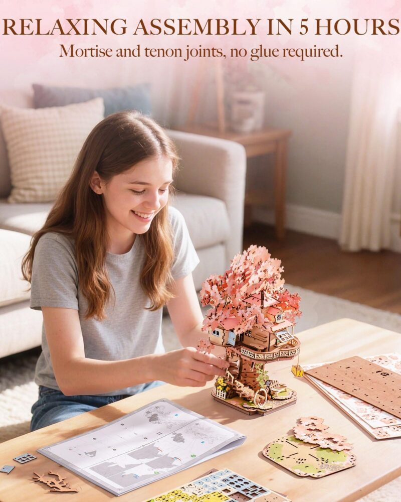 Rolife Sakura Tree House DIY Miniature House Kit