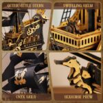Rokr Seahorse Barque 3D Wooden Puzzle (603 Pcs)