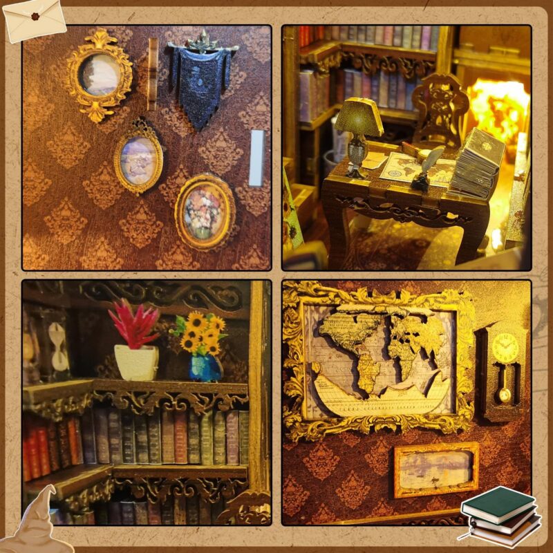 Criolpo Halloween DIY Book Nook Kit with LED