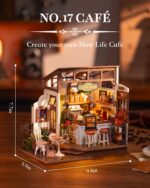 Rolife Coffee Shop DIY Miniature House Kit with LED