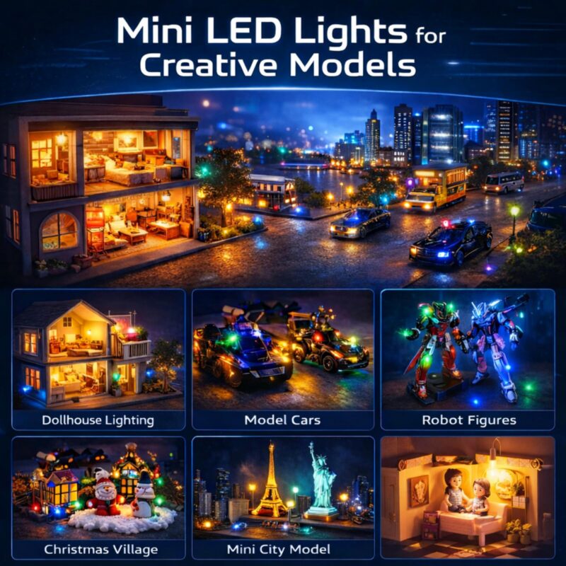 10-Pack Mini LED Spot Lights with Batteries (Warm White)