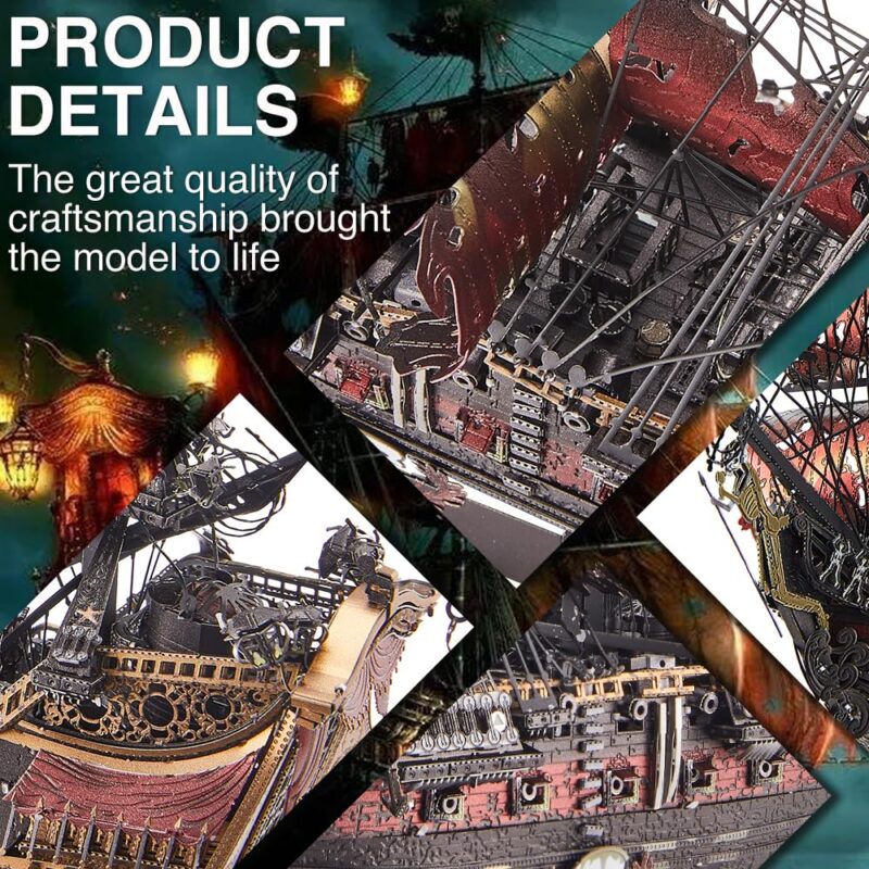 Piececool Red Queen Anne's Revenge 3D Metal Model Kit