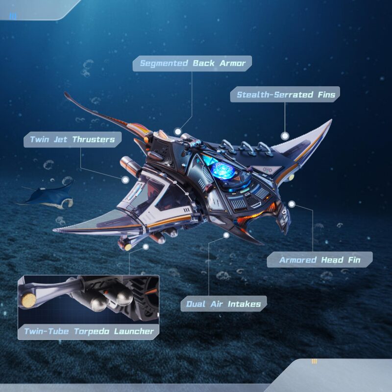 Rokr Manta Ray 3D Metal Model Kit (MI06)