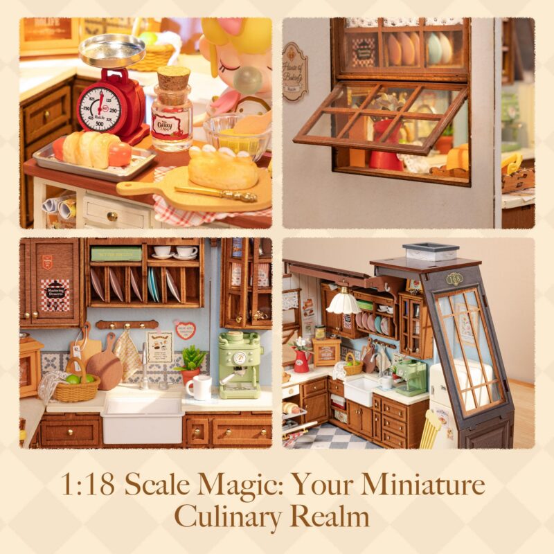 Rolife Baking Kitchen DIY Miniature House Kit with LED