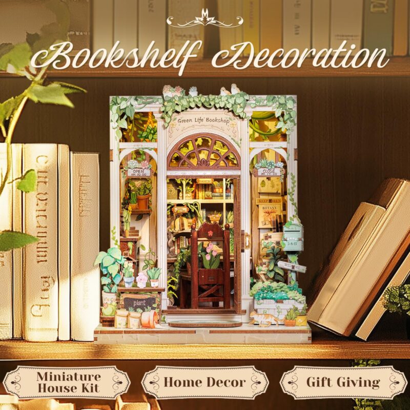 Cutebee Green Life Bookshop DIY Book Nook Kit