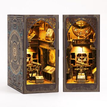 KaayeeWood Astronomy Museum DIY Book Nook Kit with LED