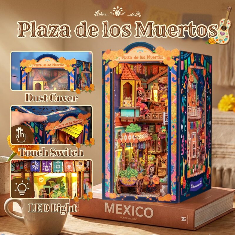 Cutebee Plaza de los Muertos DIY Book Nook Kit with LED