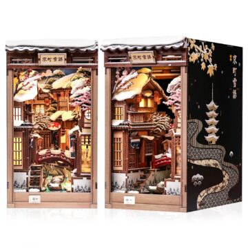 Cutebee Kyoto Snow Whisper DIY Book Nook Kit with LED