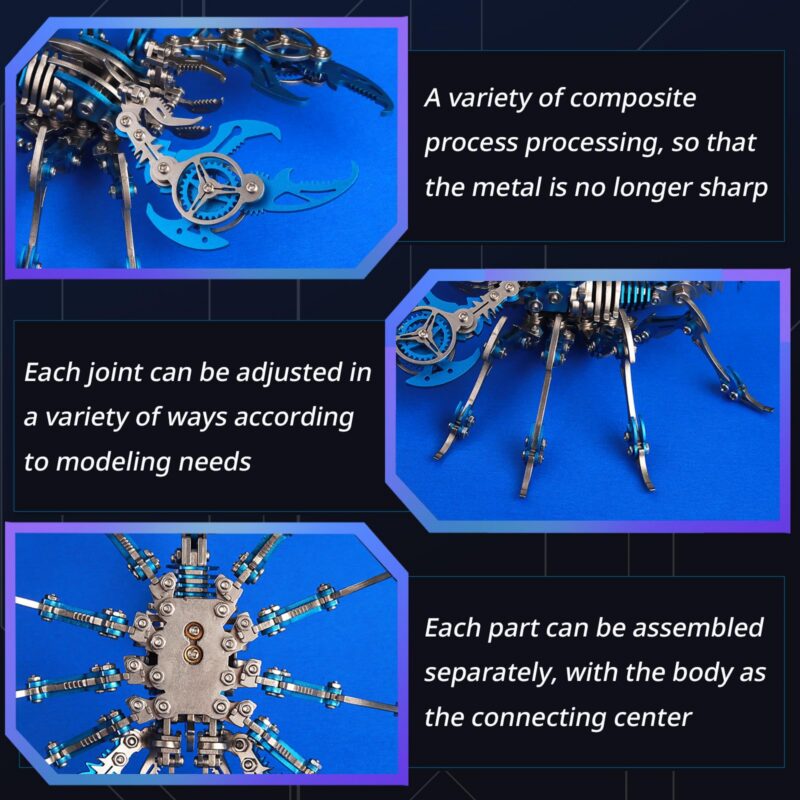 Yuezudpo Colorful Scorpion 3D Metal Model Kit