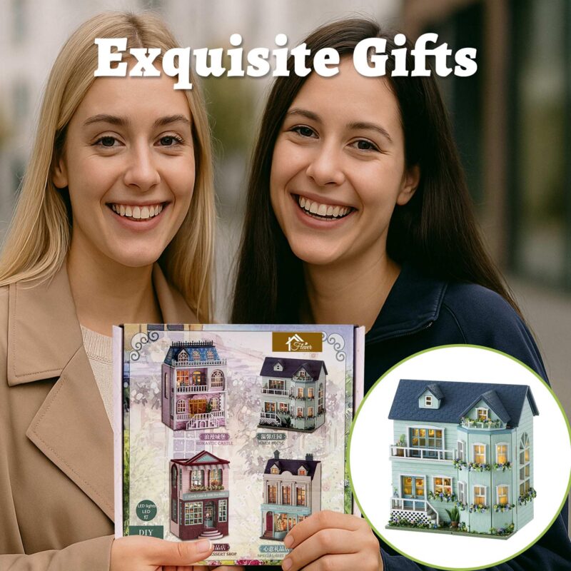 Flever Warm House DIY Dollhouse Kit with Furniture