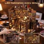 3dvase 3D Wooden DIY Book Nook Kit with LED Light