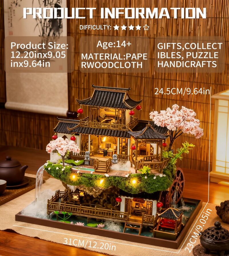 Spilay Fairyland DIY Miniature House Kit with Music Box