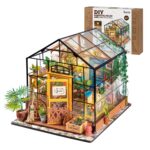 Rolife DIY Miniature House Kit, Cathy's Greenhouse Miniature Dollhouse Tiny/Mini House Making Kit with Furniture for Adults Home Decorations, Diorama Kit Gifts for Family and Friends