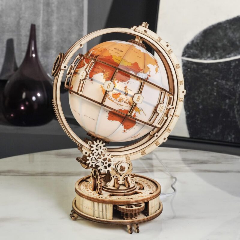 Rokr Illuminated Globe 3D Wooden Puzzle with LED