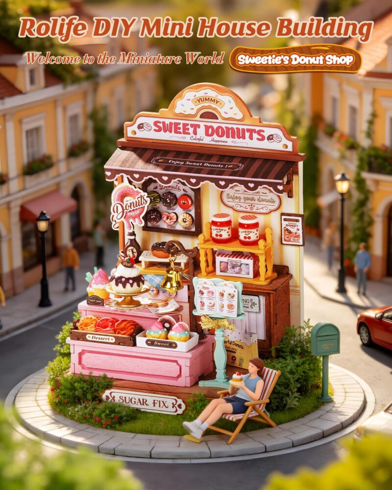 Rolife Sweetie's Donut Shop DIY Miniature Dollhouse Kit