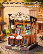 Rolife Tipsy Cat Bar DIY Miniature Dollhouse Kit