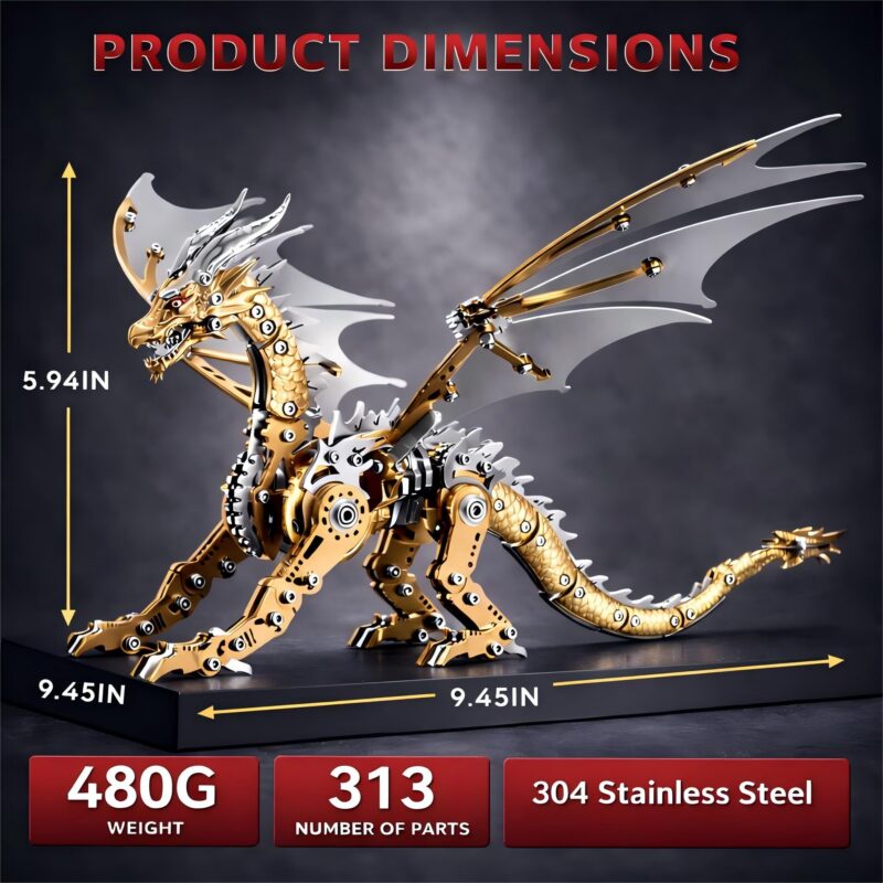 Longpin Mechanical Pterosaur 3D Metal Model Kit