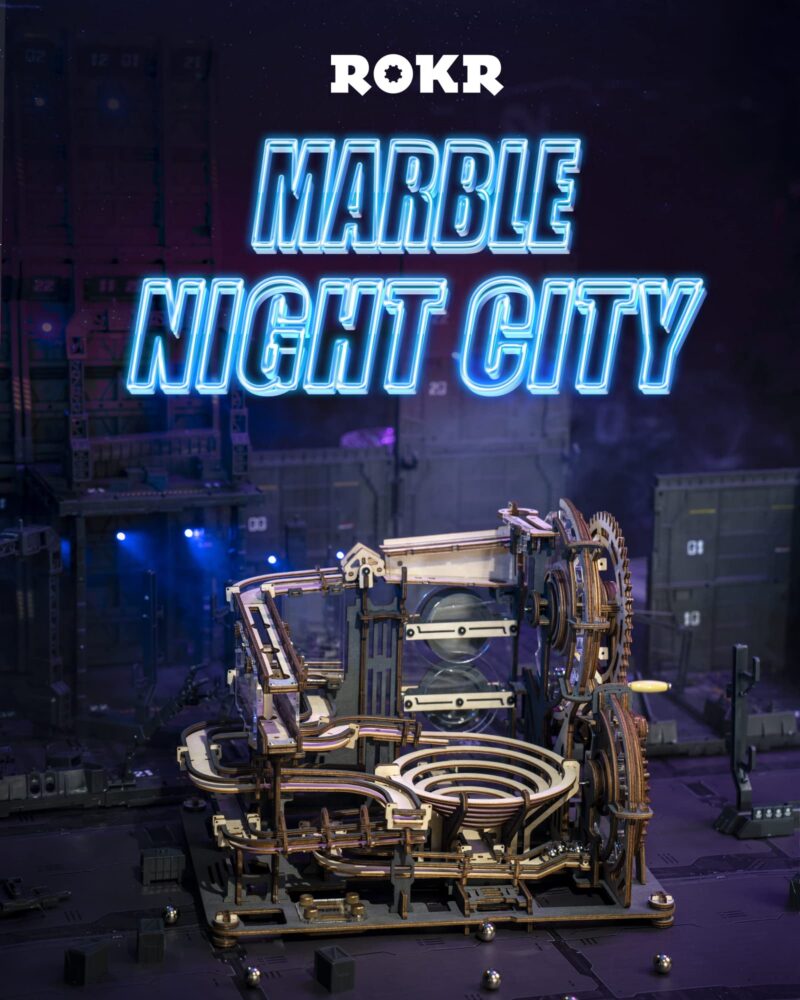 Rokr Marble Night City 3D Wooden Marble Run