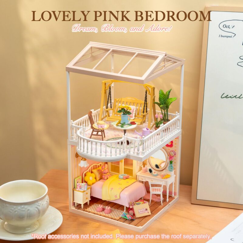 Robotime Tasty Cake Shop DIY Miniature House Kit with LED