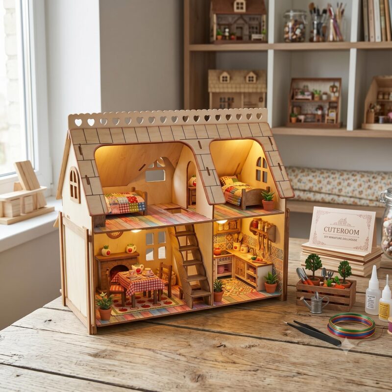 Cuteroom Fantasy Villa Dollhouse Kit (Duplex)