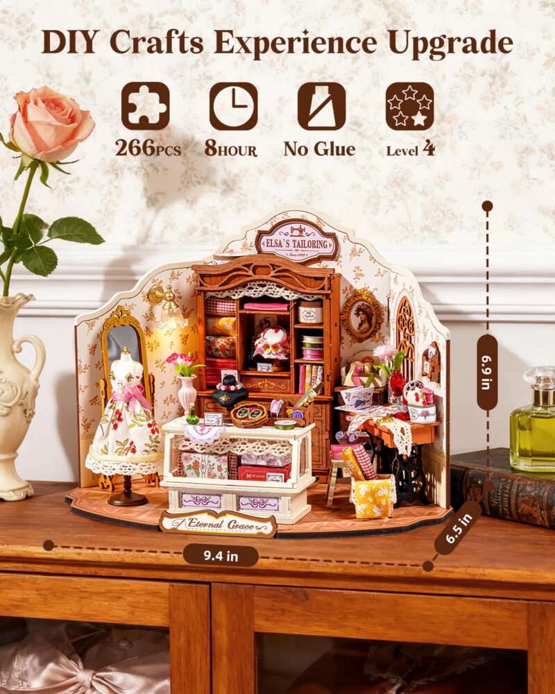 Rolife Elsa's Tailor Shop DIY Miniature House Kit