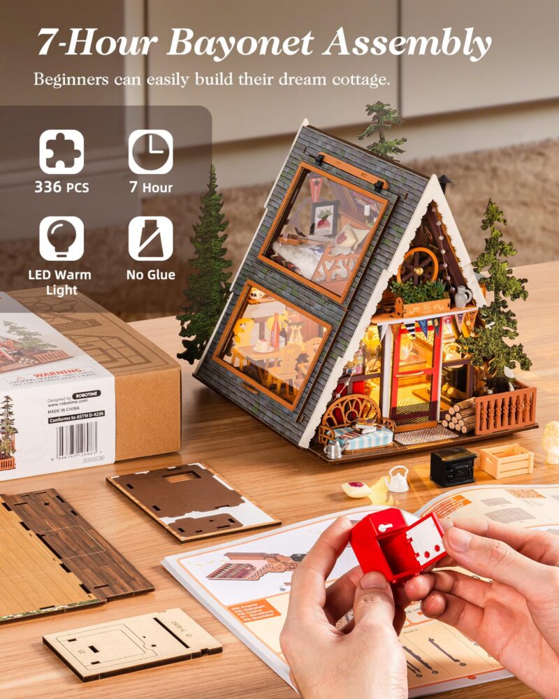 Rolife A-Frame Cabin Mini House Building Kit