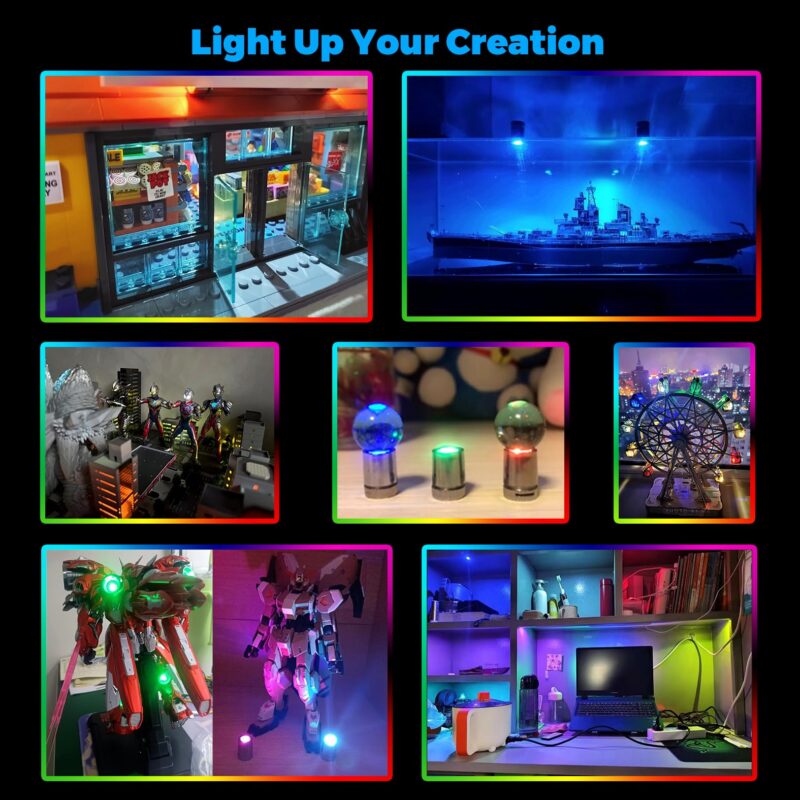10-Pack Miniature LED Lights, Battery Powered (Warm White)