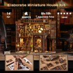 3dvase 3D Wooden DIY Book Nook Kit with LED Light