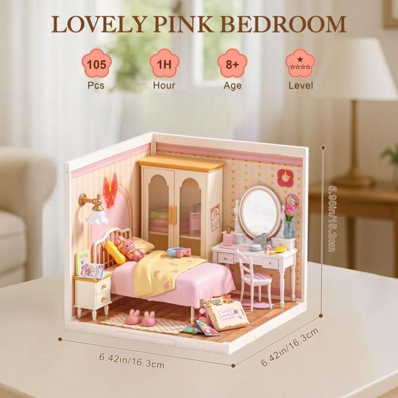 Robotime Tasty Cake Shop DIY Miniature House Kit with LED