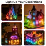 12-Pack Mini RGB LED Lights, Battery Powered